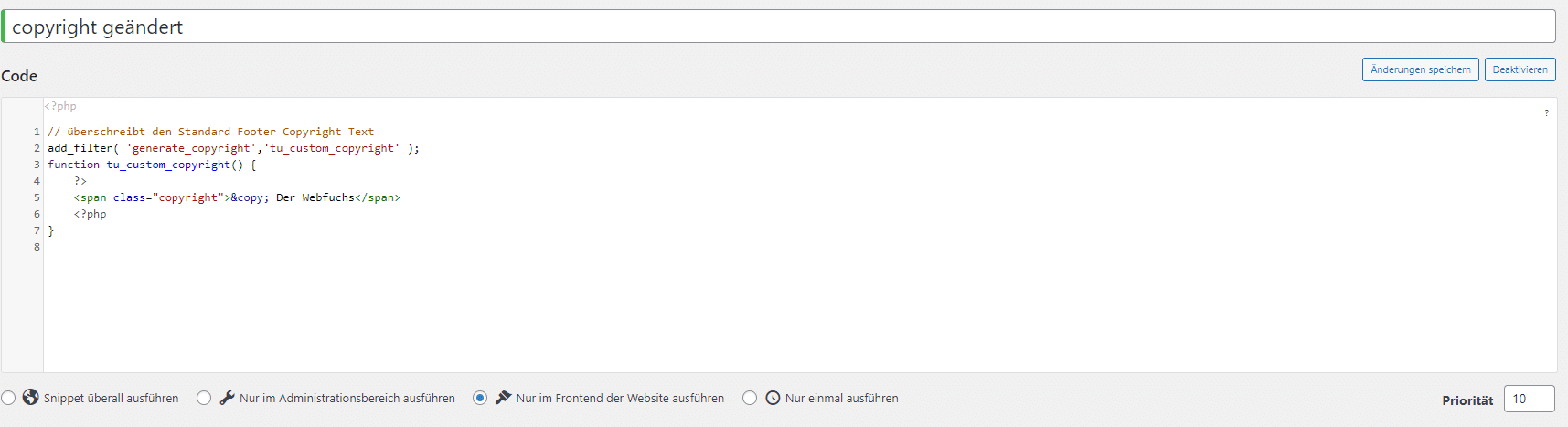 Der Webfuchs - Copyright Generatepress