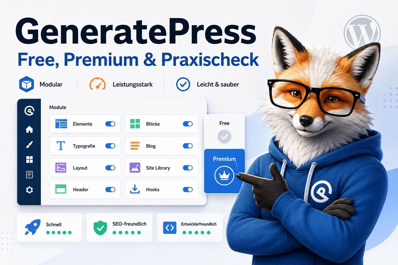 GeneratePress WordPress-Theme - Free, Premium und Praxischeck