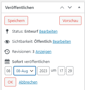 10 versteckte WordPress-Funktionen, die Du vielleicht bislang nicht kennst 3 Beiträge geplant zu einem späteren Zeitpunkt veröffentlichen