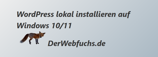 WordPress lokal installieren